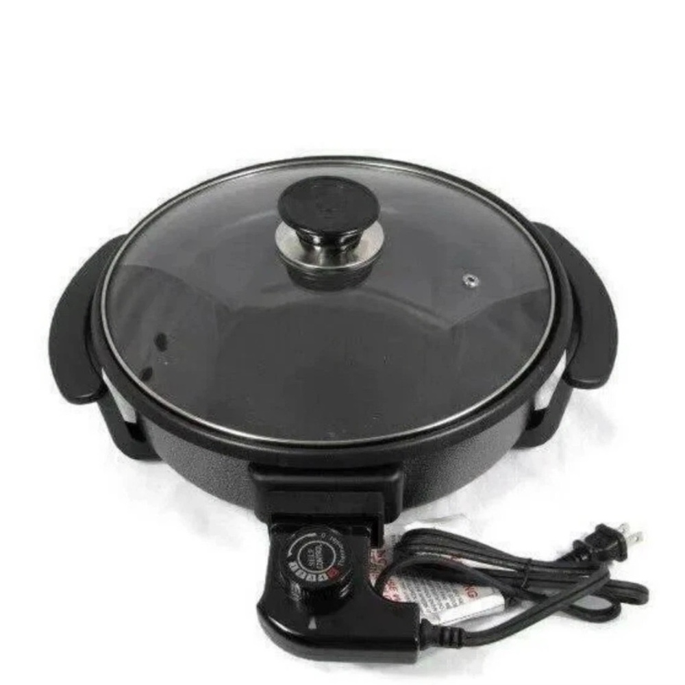 New - Electric Pizza Cooker with Glass Lid